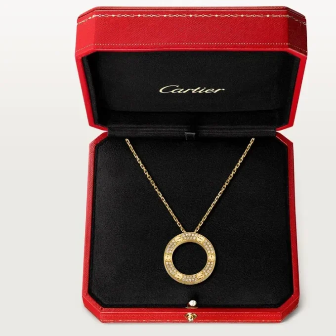 Naszyjnik Love, wysadzany diamentami – żółte złoto, diamenty – Cartier