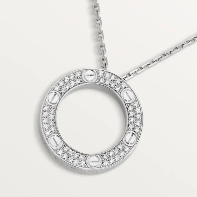 Naszyjnik Love z diamentami – białe złoto, diamenty – Cartier