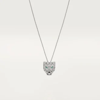 Naszyjnik Panthere De Cartier – białe złoto, szmaragdy, diamenty, onyks – Cartier