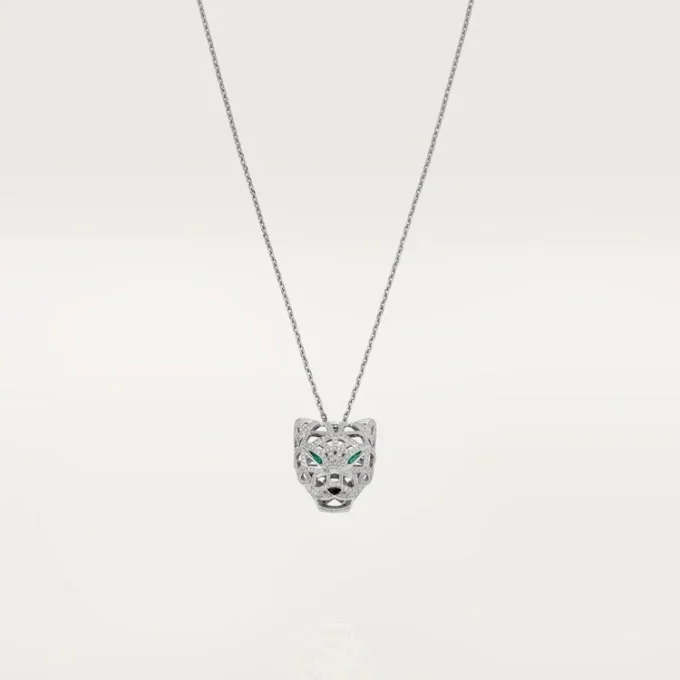Naszyjnik Panthere De Cartier – białe złoto, szmaragdy, diamenty, onyks – Cartier