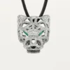 Naszyjnik Panthere De Cartier – białe złoto, szmaragdy, diamenty, onyks – Cartier