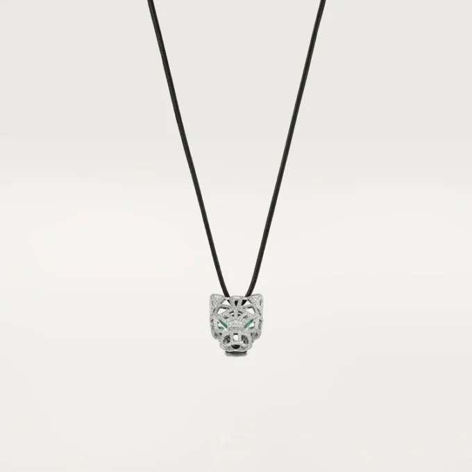 Naszyjnik Panthere De Cartier – białe złoto, szmaragdy, diamenty, onyks – Cartier