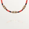 Naszyjnik z kolekcji High Jewelry – różowe złoto, koral, onyks, czarny lakier, diamenty – Cartier