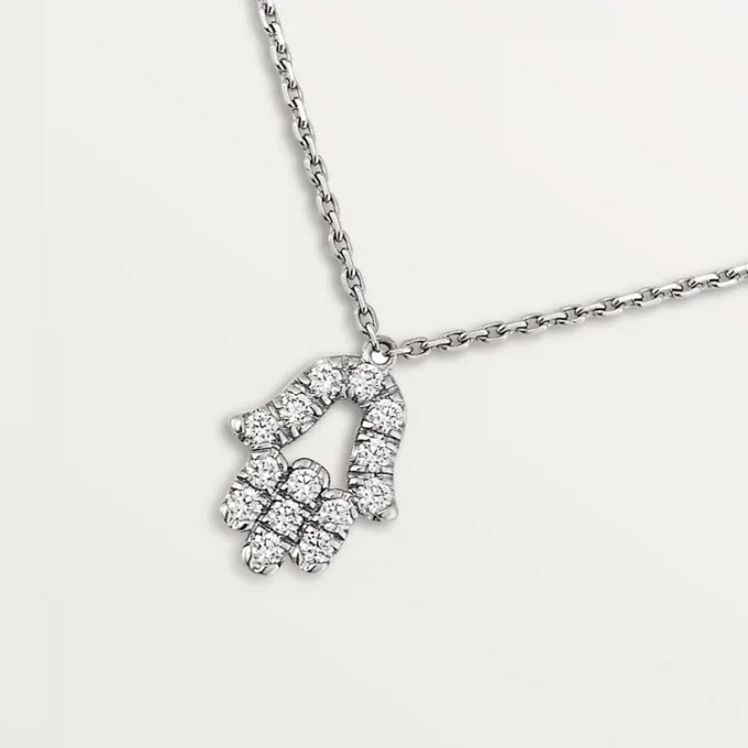 Naszyjnik z symbolem – białe złoto, diament – Cartier