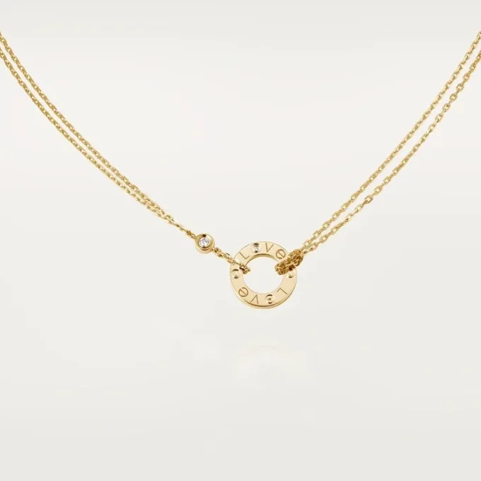 Naszyjnik z zawieszką Love Diamond, żółte złoto | Cartier Us