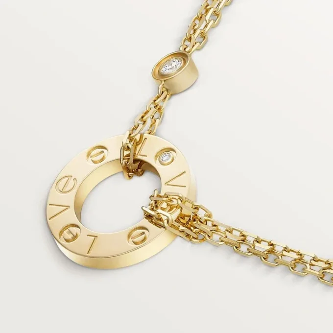 Naszyjnik z zawieszką Love Diamond, żółte złoto | Cartier Us
