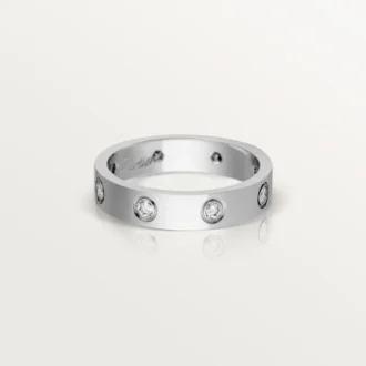 Obrączka Love, 8 diamentów – białe złoto, diamenty – Cartier