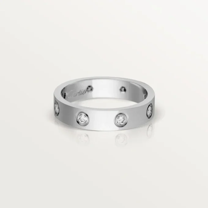 Obrączka Love, 8 diamentów – białe złoto, diamenty – Cartier Obrączka Love, 8 diamentów – białe złoto, diamenty – Cartier