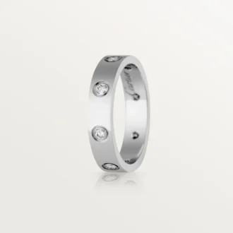 Obrączka Love, 8 diamentów – białe złoto, diamenty – Cartier