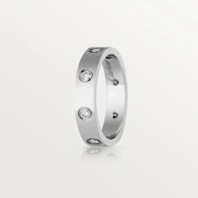Obrączka Love, 8 diamentów – białe złoto, diamenty – Cartier Obrączka Love, 8 diamentów – białe złoto, diamenty – Cartier