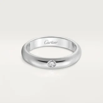 Obrączka ślubna 1895 – platyna, diament – Cartier