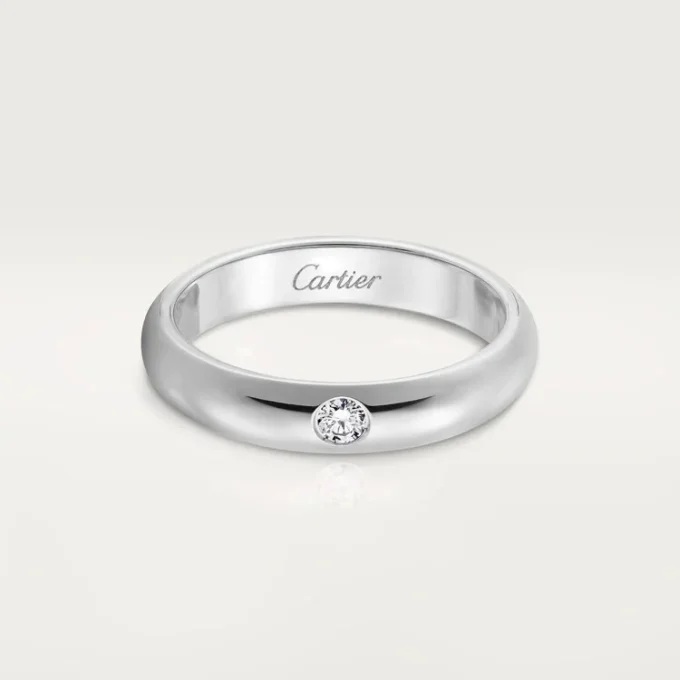 Obrączka ślubna 1895 – platyna, diament – Cartier Obrączka ślubna 1895 – platyna, diament – Cartier