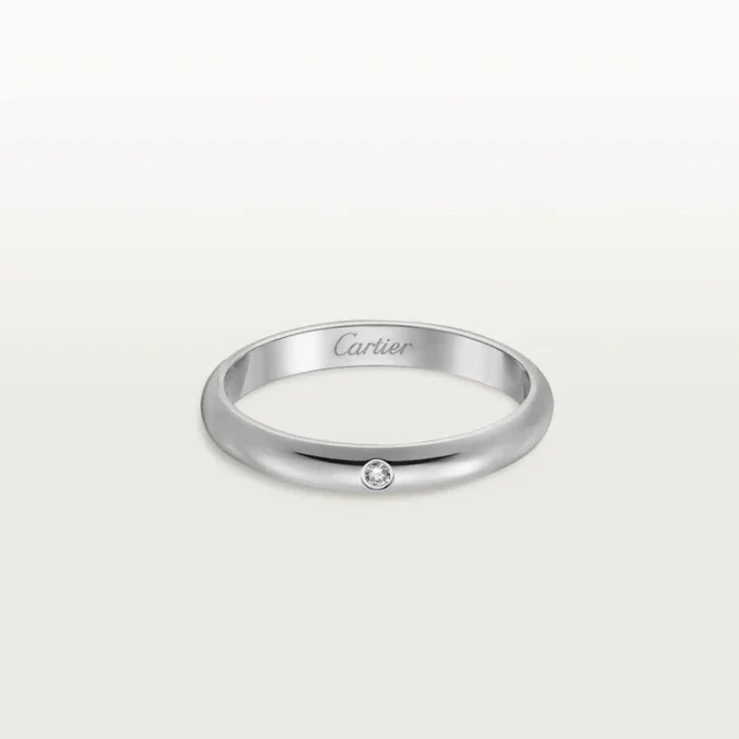 Obrączka ślubna 1895 – platyna, diament – Cartier Obrączka ślubna 1895 – platyna, diament – Cartier