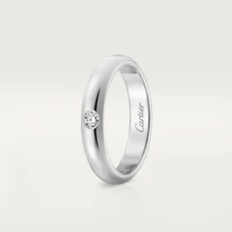 Obrączka ślubna 1895 – platyna, diament – Cartier