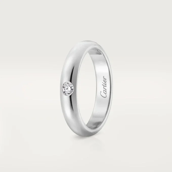 Obrączka ślubna 1895 – platyna, diament – Cartier Obrączka ślubna 1895 – platyna, diament – Cartier