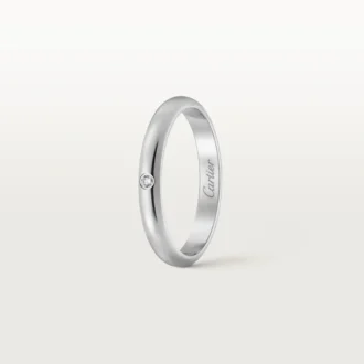 Obrączka ślubna 1895 – platyna, diament – Cartier
