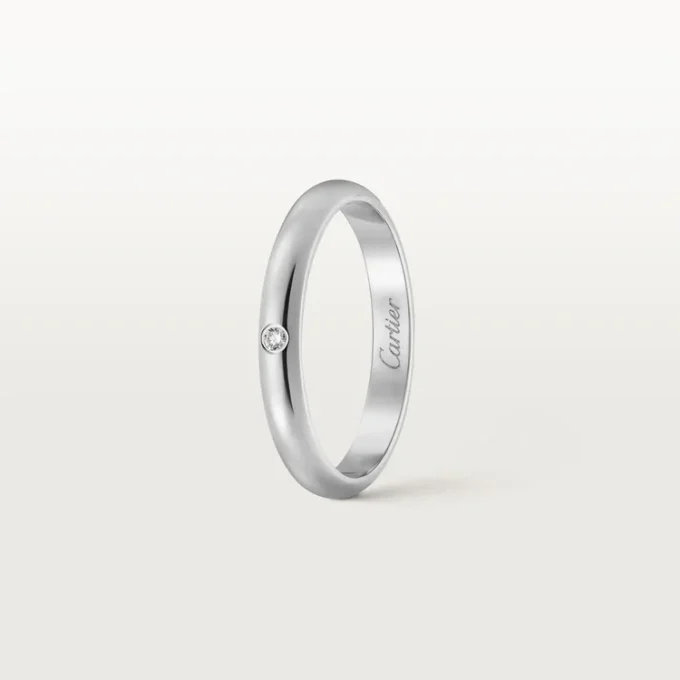 Obrączka ślubna 1895 – platyna, diament – Cartier Obrączka ślubna 1895 – platyna, diament – Cartier
