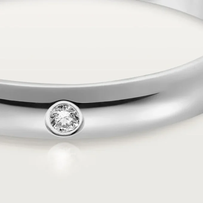 Obrączka ślubna 1895 – platyna, diament – Cartier Obrączka ślubna 1895 – platyna, diament – Cartier