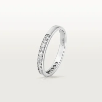 Obrączka ślubna 1895 – platyna, diamenty – Cartier