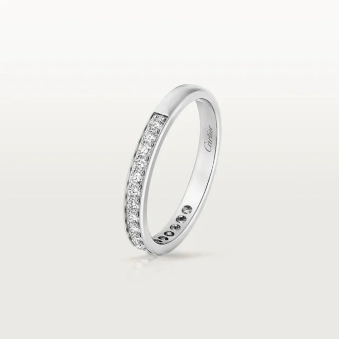 Obrączka ślubna 1895 – platyna, diamenty – Cartier Obrączka ślubna 1895 – platyna, diamenty – Cartier