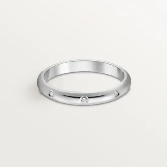 Obrączka ślubna 1895 – platyna, diamenty – Cartier