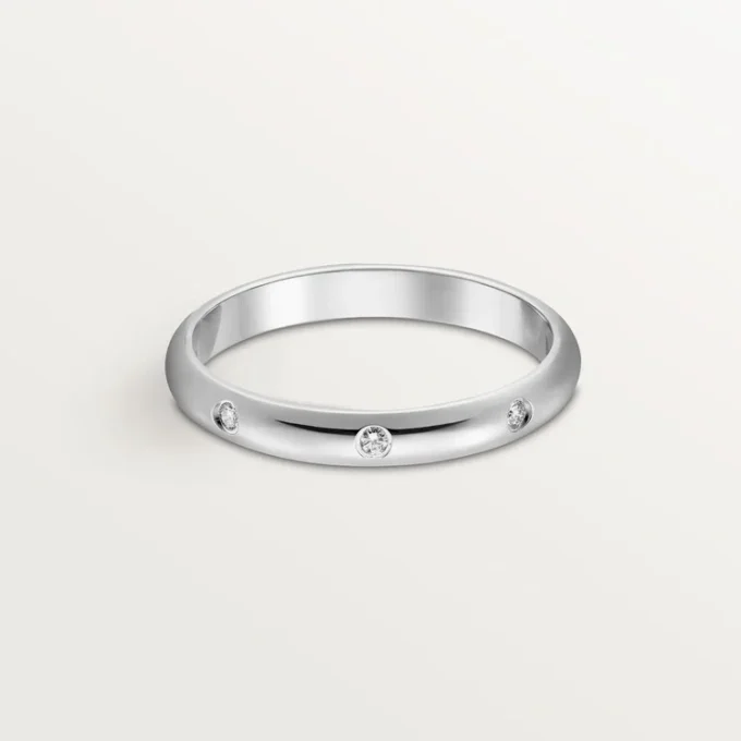 Obrączka ślubna 1895 – platyna, diamenty – Cartier Obrączka ślubna 1895 – platyna, diamenty – Cartier