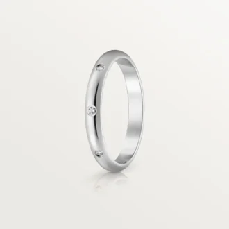 Obrączka ślubna 1895 – platyna, diamenty – Cartier