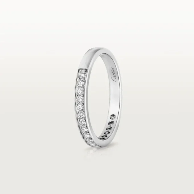 Obrączka ślubna 1895 – platyna, diamenty – Cartier Obrączka ślubna 1895 – platyna, diamenty – Cartier