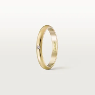 Obrączka ślubna 1895 – żółte złoto, diament – Cartier