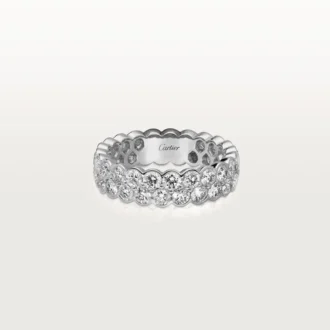 Obrączka ślubna Broderie De Cartier – białe złoto, diamenty – Cartier