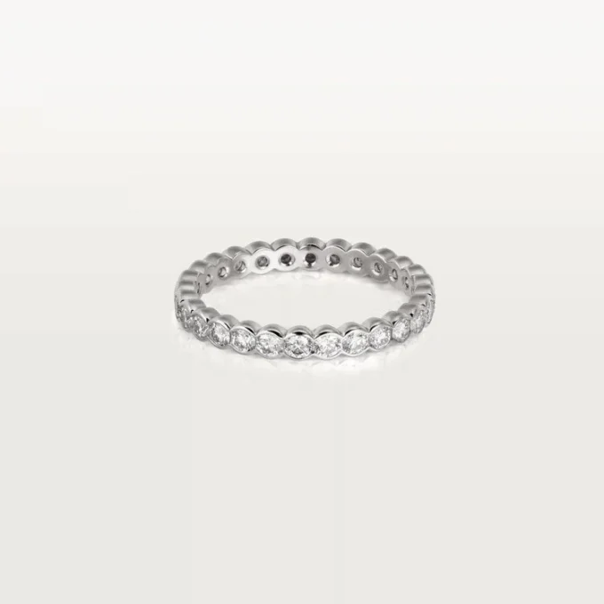 Obrączka ślubna Broderie De Cartier – białe złoto, diamenty – Cartier