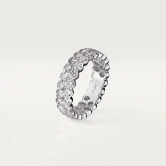 Obrączka ślubna Broderie De Cartier – białe złoto, diamenty – Cartier