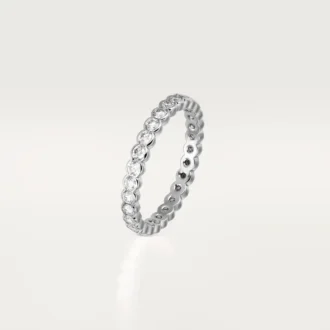 Obrączka ślubna Broderie De Cartier – białe złoto, diamenty – Cartier