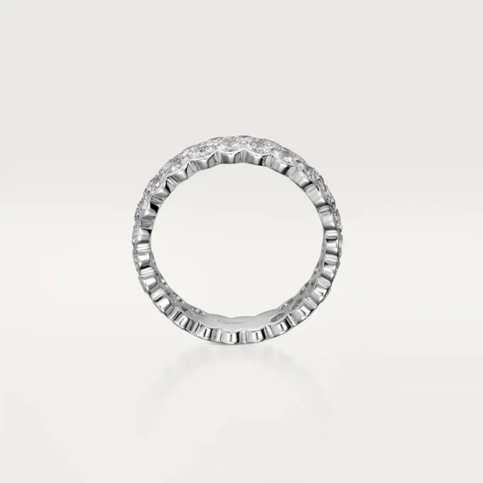 Obrączka ślubna Broderie De Cartier – białe złoto, diamenty – Cartier