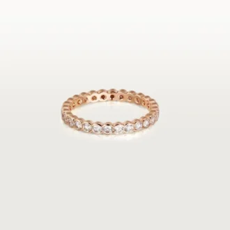 Obrączka ślubna Broderie De Cartier – różowe złoto, diamenty – Cartier