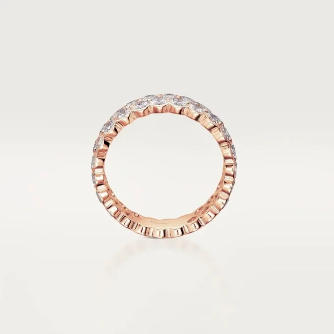 Obrączka ślubna Broderie De Cartier – różowe złoto, diamenty – Cartier