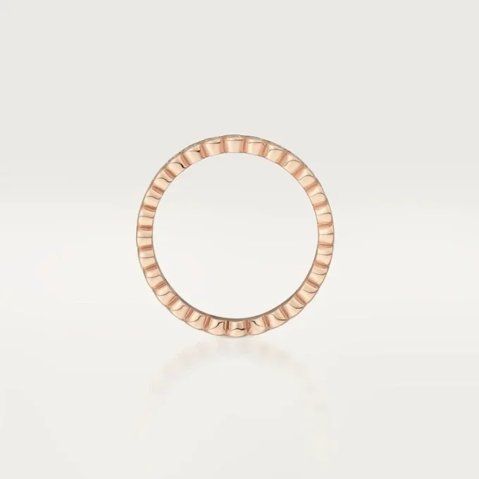 Obrączka ślubna Broderie De Cartier – różowe złoto, diamenty – Cartier