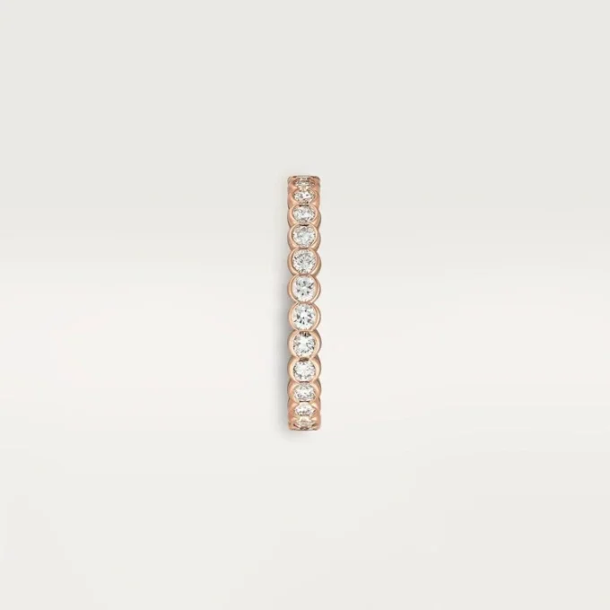 Obrączka ślubna Broderie De Cartier – różowe złoto, diamenty – Cartier