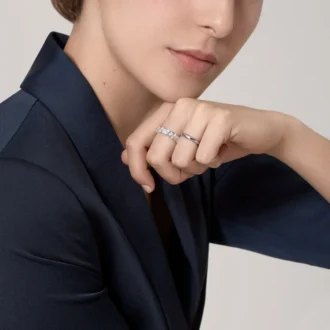 Obrączka ślubna C De Cartier – platyna – Cartier