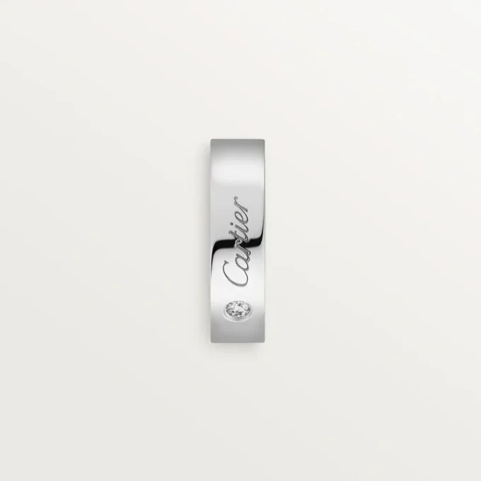 Obrączka ślubna C De Cartier – platyna, diamenty – Cartier
