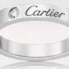 Obrączka ślubna C De Cartier – platyna, diamenty – Cartier