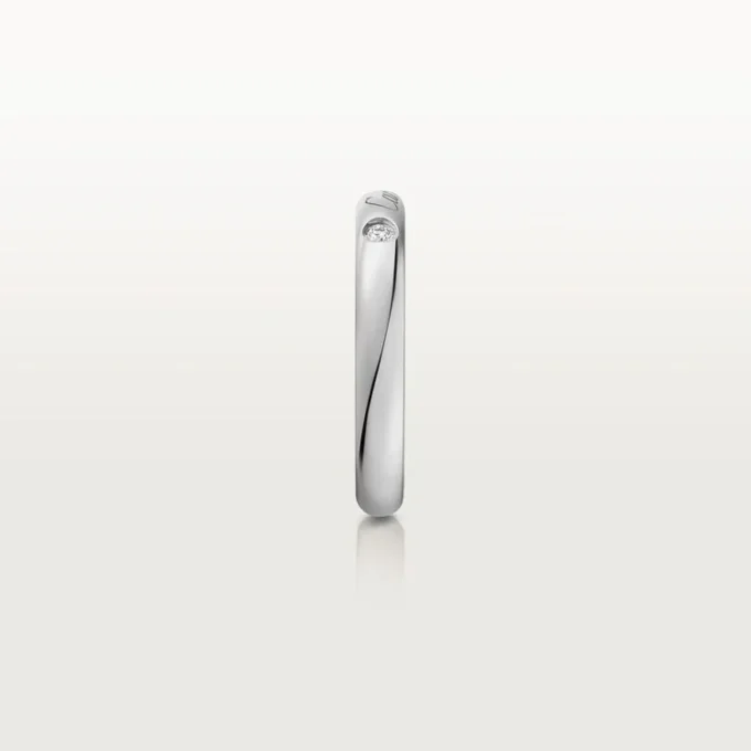 Obrączka ślubna C De Cartier – platyna, diamenty – Cartier