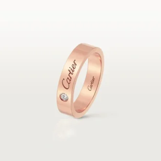 Obrączka ślubna C De Cartier – różowe złoto, diament – Cartier