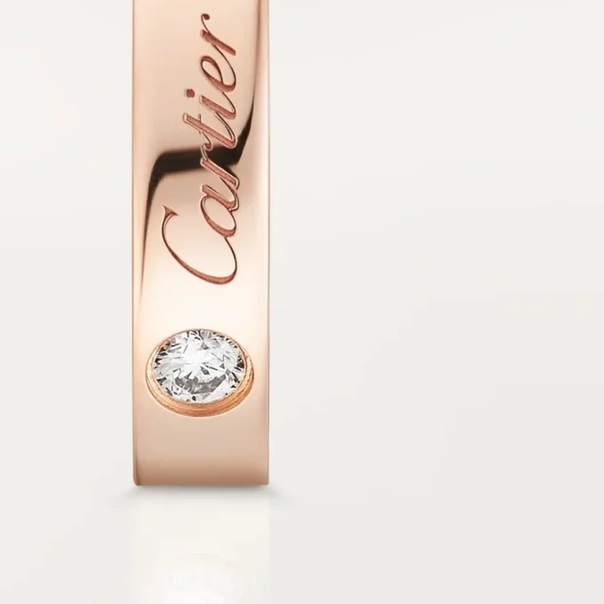 Obrączka ślubna C De Cartier – różowe złoto, diament – Cartier