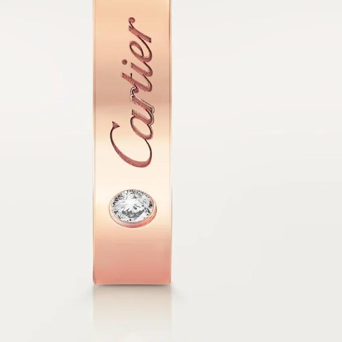 Obrączka ślubna C De Cartier – różowe złoto, diament – Cartier