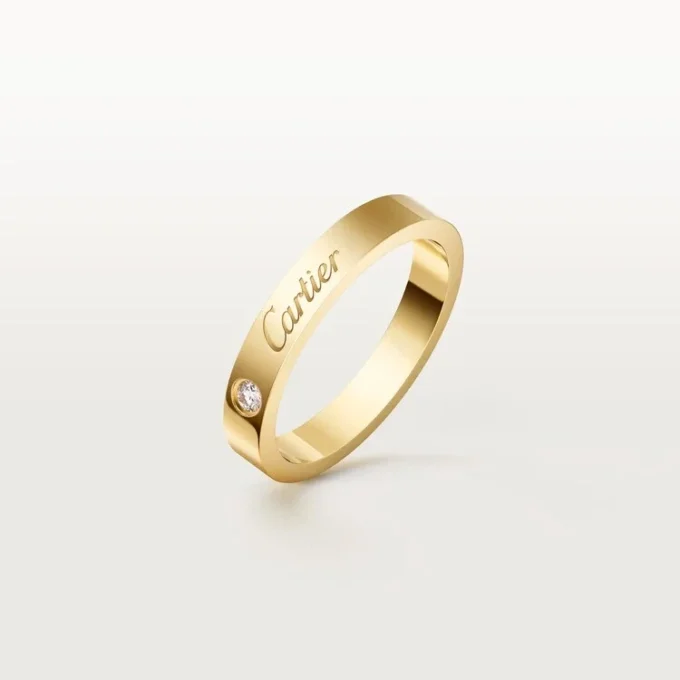 Obrączka ślubna C De Cartier, szerokość 3 mm, 1 diament