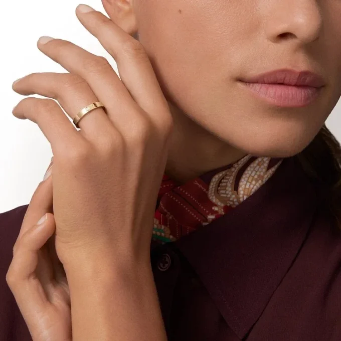 Obrączka ślubna C De Cartier, szerokość 3 mm, 1 diament