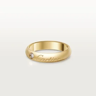 Obrączka ślubna C De Cartier, szerokość 4 mm, 1 diament