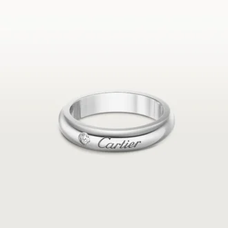 Obrączka ślubna C De Cartier, szerokość 4 mm, 1 diament