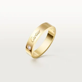 Obrączka ślubna C De Cartier, szerokość 4 mm, 1 diament